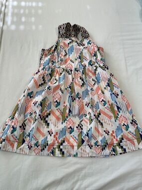 Anthropologie Maeve Textured swing mini dress cross cross back multicolor xs